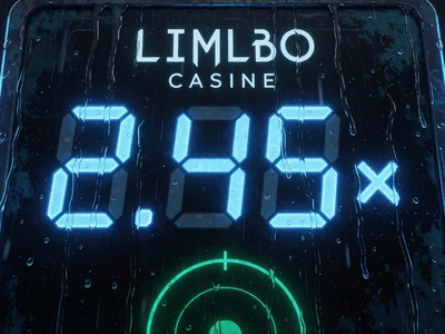 Limbo Multiplikator-Display mit 2.45x in neon-blauen Ziffern auf dunklem Panel bei Rainbet