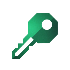 Smaragd-gr&uuml;ner Neon-Schl&uuml;ssel als Symbol f&uuml;r den selbst gesetzten Client Seed